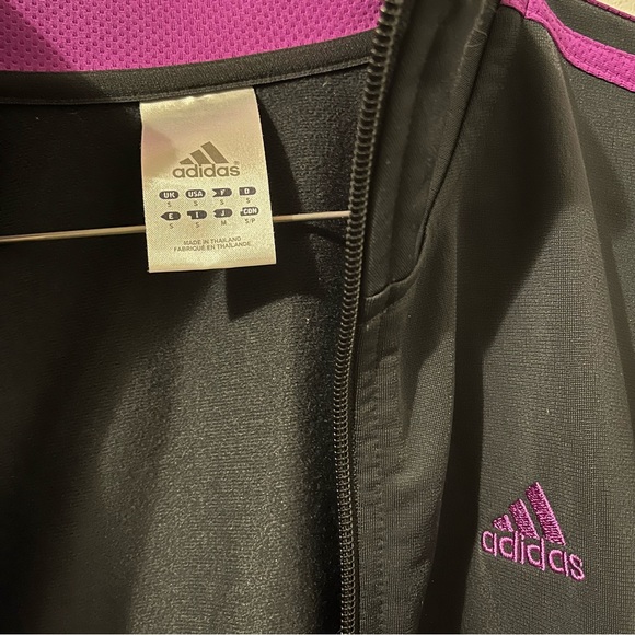 Adidas zip up dark grey and purple - Picture 4 of 4